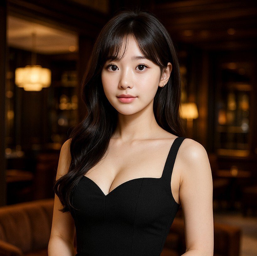 일프로 아가씨 검정 원피스