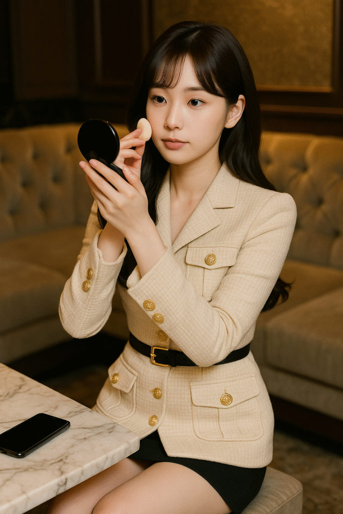 일프로 아가씨 세리 메이크업 중