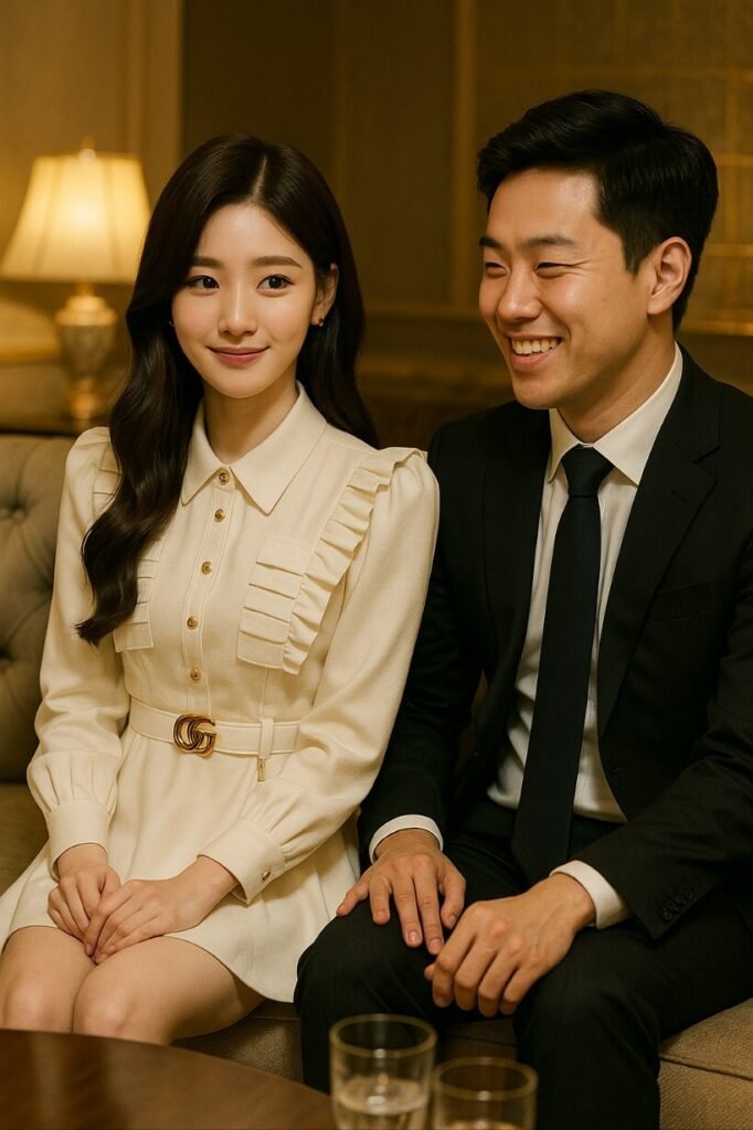초이스 성공후 일프로 아가씨와 손님이 대화 중 밴드 요청