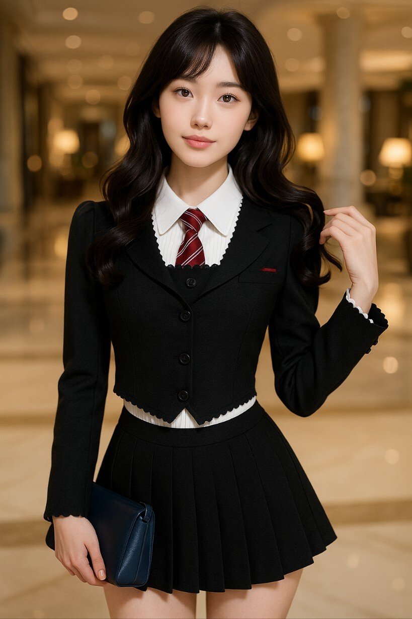 레이어드 룩-크롭 테일러드 자켓-셔츠