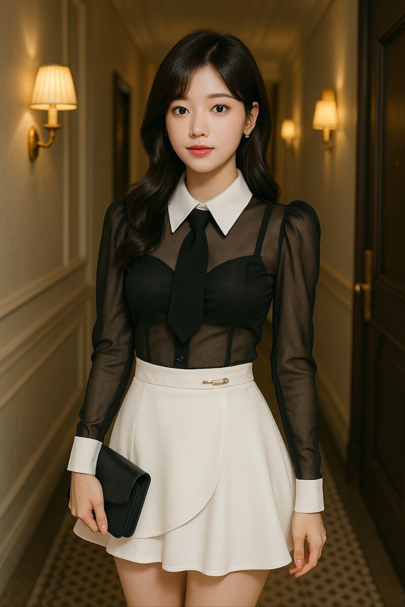 시스루 룩 귀여운 섹시미