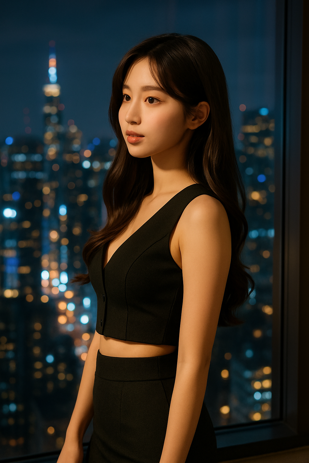 일프로 알바, 도시 야경을 바라보는 일프로 아가씨
