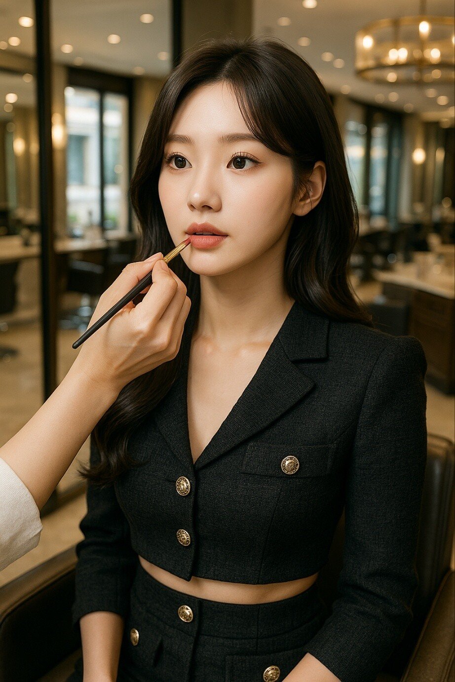 초이스 메이크업-메이크업 하는 모습